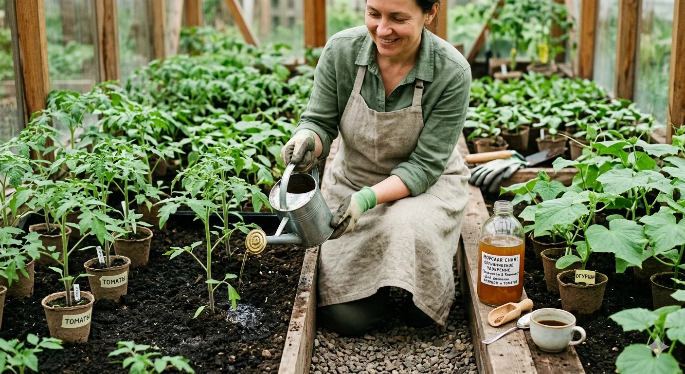 Органическое удобрение для рассады: как морские компоненты ускоряют рост огурцов и томатов